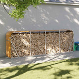 Vidaxx stockage de bois de chauffage 300x45x100 cm acier galvanisé marron clair