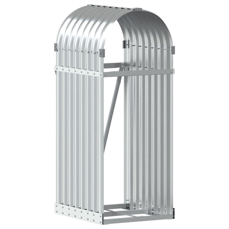 Vidaxx stockage de bois de chauffage 40x45x100 cm en acier galvanisé couleur argent