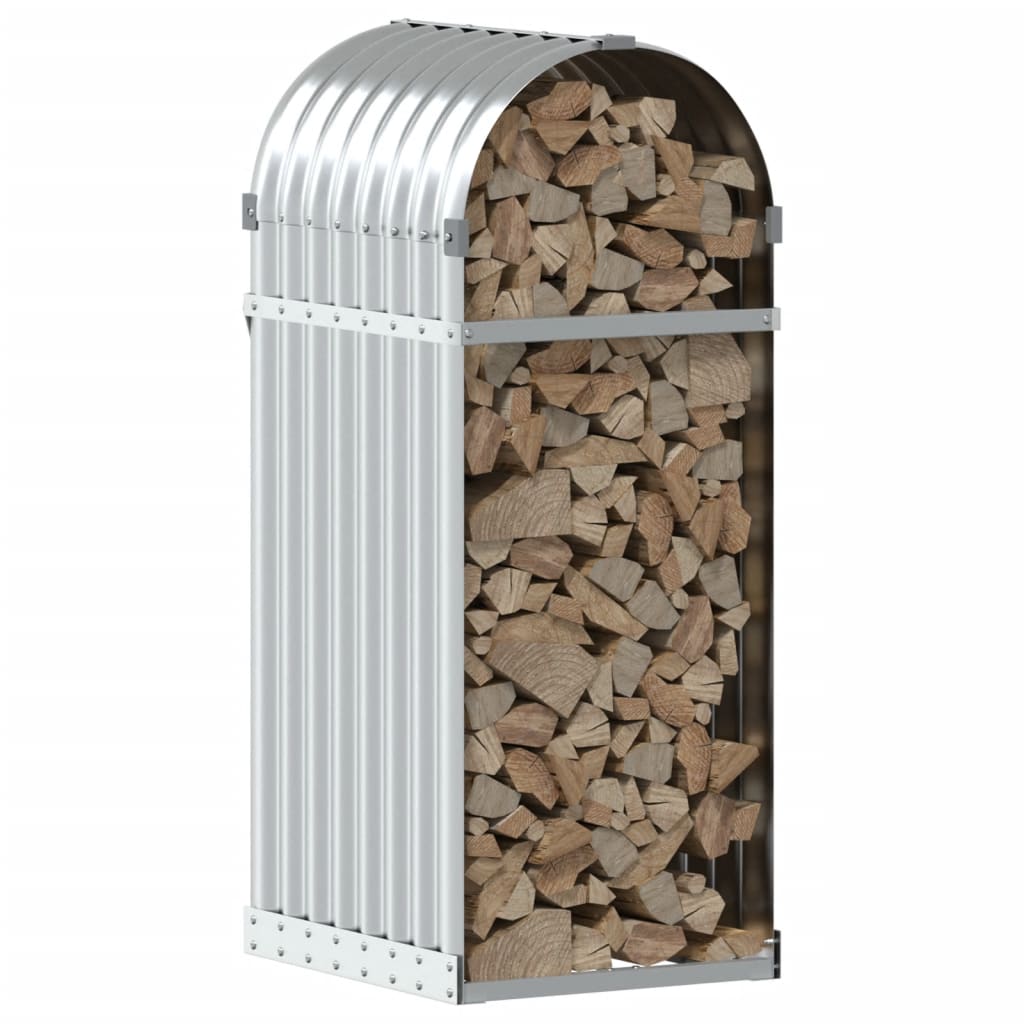 Vidaxx stockage de bois de chauffage 40x45x100 cm en acier galvanisé couleur argent
