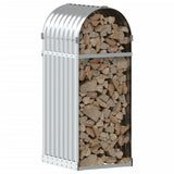 Vidaxx stockage de bois de chauffage 40x45x100 cm en acier galvanisé couleur argent