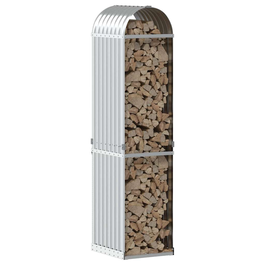 Vidaxx stockage de bois de chauffage 40x45x170 cm en acier galvanisé couleur argent