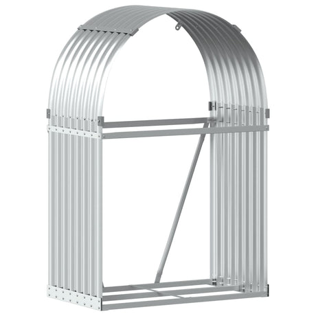 Vidaxx stockage de bois de chauffage 80x45x120 cm en acier galvanisé couleur argent