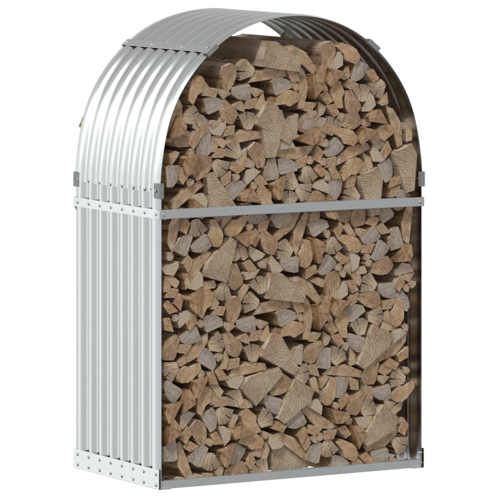 Vidaxx stockage de bois de chauffage 80x45x120 cm en acier galvanisé couleur argent