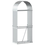 Vidaxx stockage de bois de chauffage 80x45x190 cm en acier galvanisé couleur argent