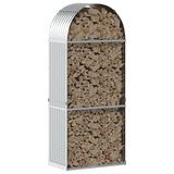 Vidaxx stockage de bois de chauffage 80x45x190 cm en acier galvanisé couleur argent