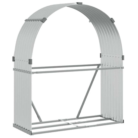 Vidaxx stockage de bois de chauffage 120x45x140 cm acier galvanisé couleur argent