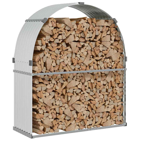 Vidaxx stockage de bois de chauffage 120x45x140 cm acier galvanisé couleur argent