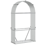 Vidaxx stockage de bois de chauffage 120x45x210 cm acier galvanisé couleur argent