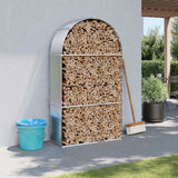 Vidaxx stockage de bois de chauffage 120x45x210 cm acier galvanisé couleur argent