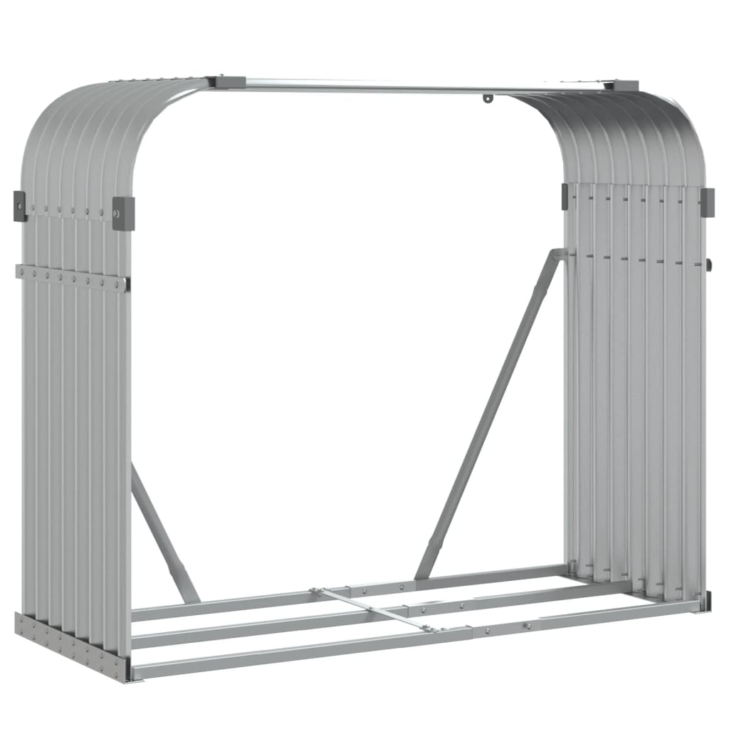 Vidaxx stockage de bois de chauffage 120x45x100 cm acier galvanisé couleur argent