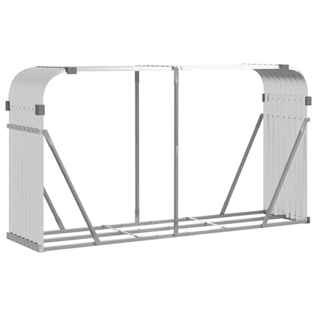 Vidaxx stockage de bois de chauffage 180x45x100 cm acier galvanisé couleur argent