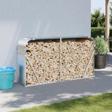 VIDAXL Firewood Storage 180x45x100 cm Colore in acciaio zincato