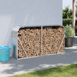 Vidaxx stockage de bois de chauffage 180x45x100 cm acier galvanisé couleur argent