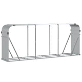 VidaXL Firewood storage 234x45x100 cm Galvanized steel silver color