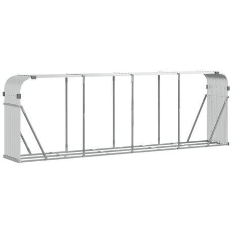 Vidaxx stockage de bois de chauffage 300x45x100 cm acier galvanisé couleur argent