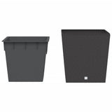 Vidaxxl jardinière avec plateau amovible aspect rotin 37 64 l pp marron