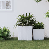 Vidaxxl jardinière avec plateau amovible aspect rotin 37 64 l pp blanc