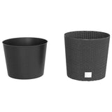 Vidaxl Planter Removable Bak Rattan kuckt 15. 15.3 L PP Anthracit