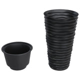 VidaXL Jardinière avec plateau amovible nervuré 8 22 L PP anthracite