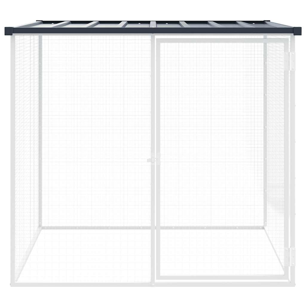 Poulailler Vidaxx avec toit 103x98x90 cm acier galvanisé anthracite