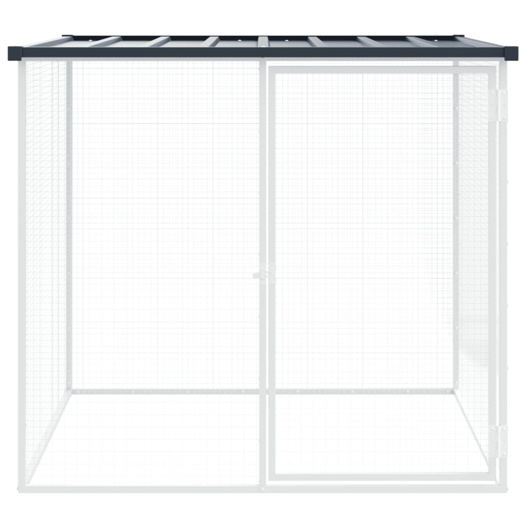 Vidaxl Chicken Coop con tetto 103x98x90 cm Antracite in acciaio zincato