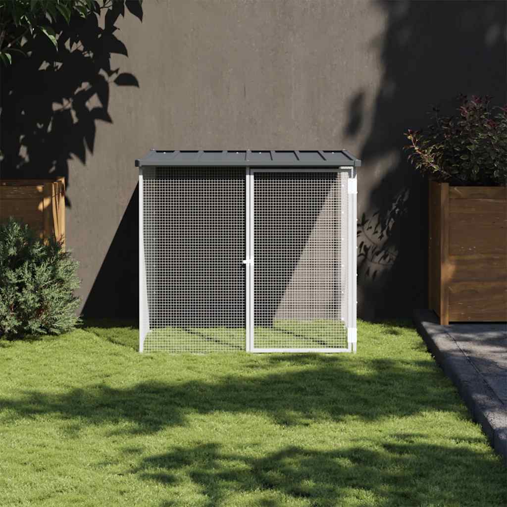 Poulailler Vidaxx avec toit 103x98x90 cm acier galvanisé anthracite