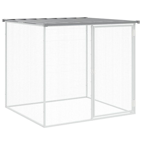 Poulailler Vidaxx avec toit 103x98x90 cm acier galvanisé gris clair