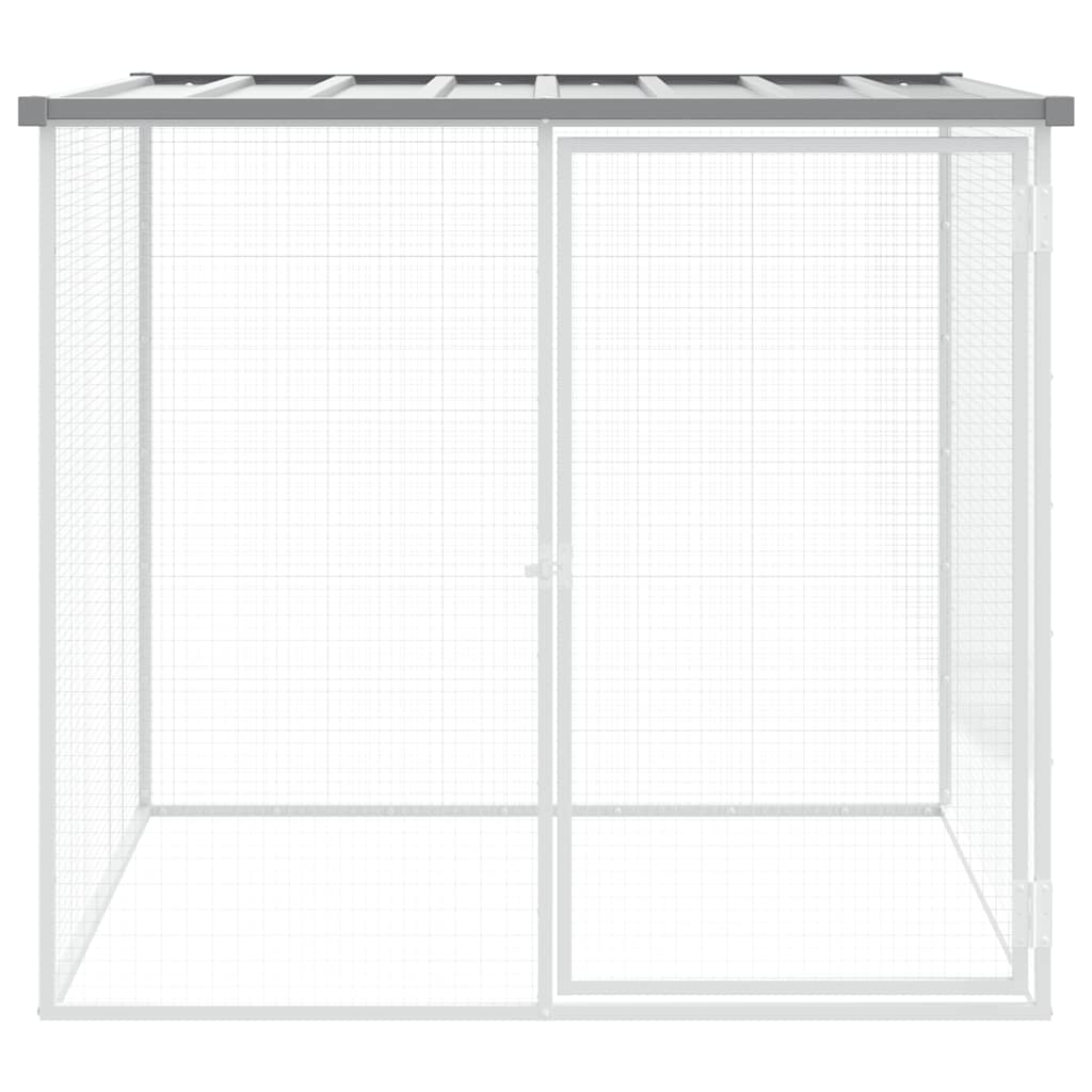 Poulailler Vidaxx avec toit 103x98x90 cm acier galvanisé gris clair