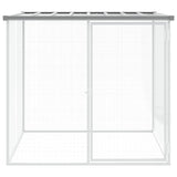 Poulailler Vidaxx avec toit 103x98x90 cm acier galvanisé gris clair