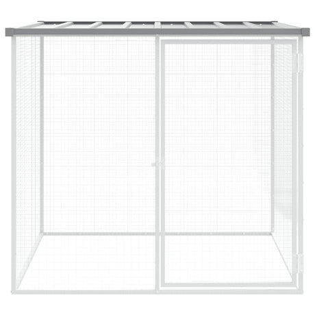 Poulailler Vidaxx avec toit 103x98x90 cm acier galvanisé gris clair