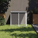 Poulailler Vidaxx avec toit 103x98x90 cm acier galvanisé gris clair