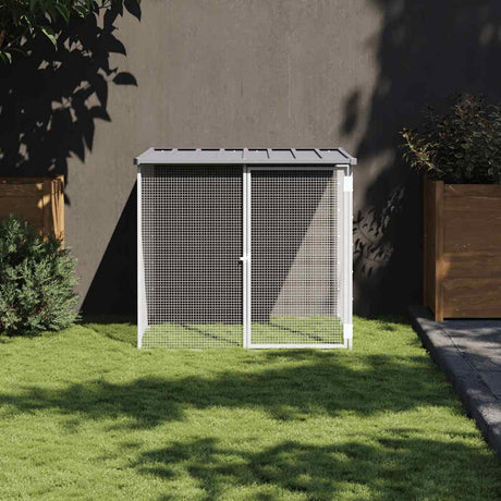 Poulailler Vidaxx avec toit 103x98x90 cm acier galvanisé gris clair