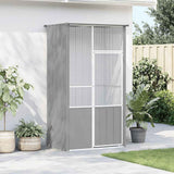 VidaXL cage à oiseaux 115x78x200 cm acier galvanisé gris