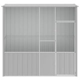 Vidaxl Bird Cage 215x78x200 cm de acero galvanizado gris