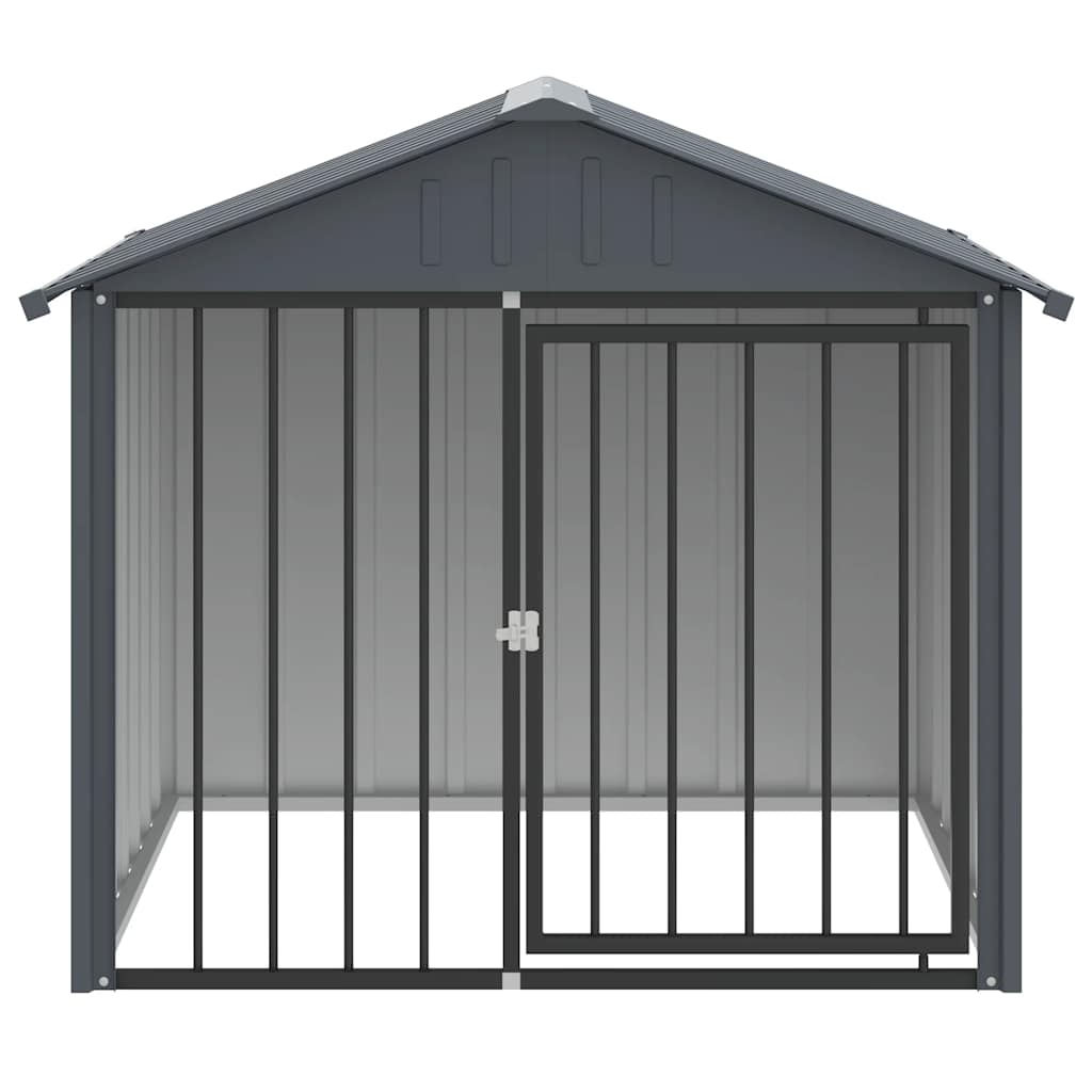 Vidaxxl niche avec toit 117x103x102 cm acier galvanisé noir
