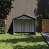 Vidaxxl niche avec toit 117x103x102 cm acier galvanisé noir