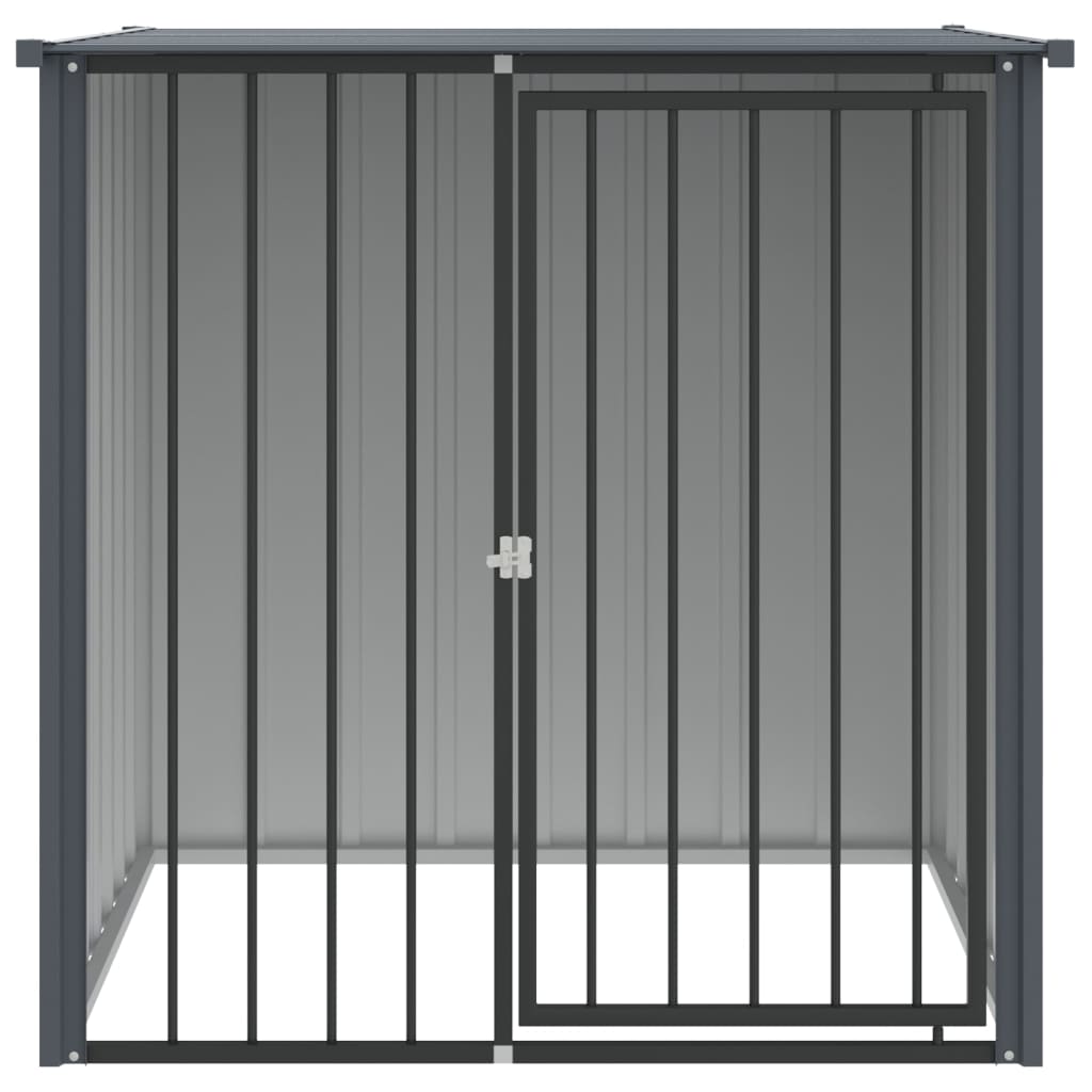 Vidaxxl niche avec toit 110x103x109 cm acier galvanisé noir