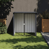 Vidaxxl niche avec toit 110x103x109 cm acier galvanisé noir