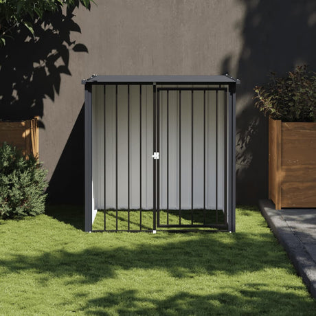Vidaxxl niche avec toit 110x103x109 cm acier galvanisé noir