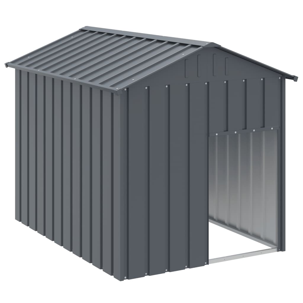 Vidaxxl niche avec toit 117x153x123 cm acier galvanisé anthracite