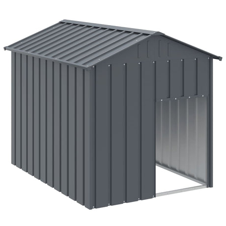 Vidaxxl niche avec toit 117x153x123 cm acier galvanisé anthracite