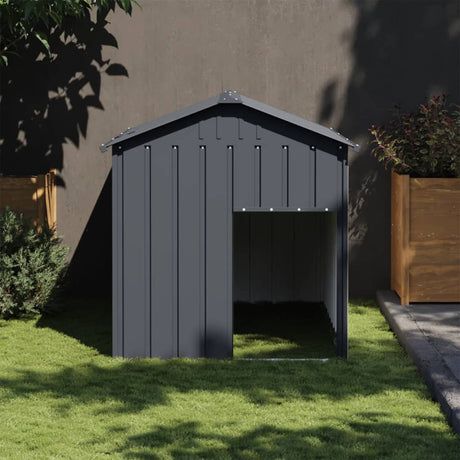 Vidaxxl niche avec toit 117x153x123 cm acier galvanisé anthracite