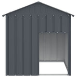 Vidaxxl niche avec toit 117x103x123 cm acier galvanisé anthracite