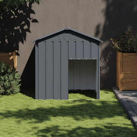Vidaxxl niche avec toit 117x103x123 cm acier galvanisé anthracite