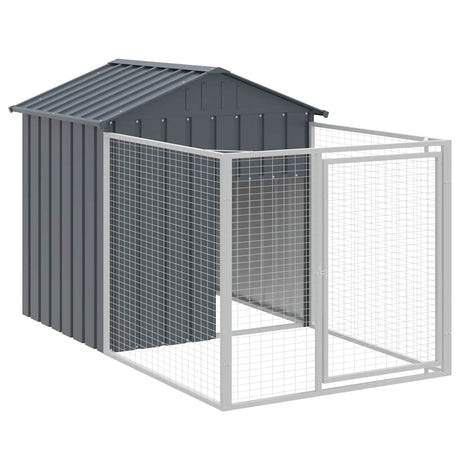 Vidaxxl niche avec toit 117x201x123 cm acier galvanisé anthracite