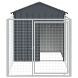 Vidaxxl niche avec toit 117x201x123 cm acier galvanisé anthracite