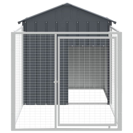 Vidaxxl niche avec toit 117x201x123 cm acier galvanisé anthracite