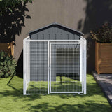 Vidaxxl niche avec toit 117x201x123 cm acier galvanisé anthracite