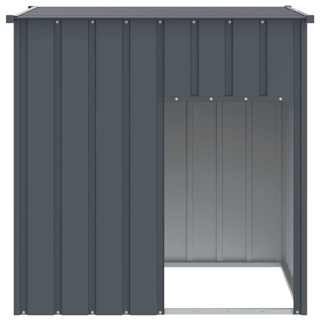 Vidaxxl niche avec toit 110x103x109 cm acier galvanisé anthracite