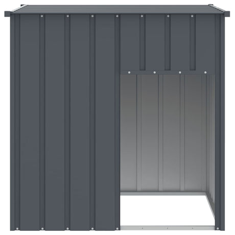 Vidaxxl niche avec toit 110x103x109 cm acier galvanisé anthracite